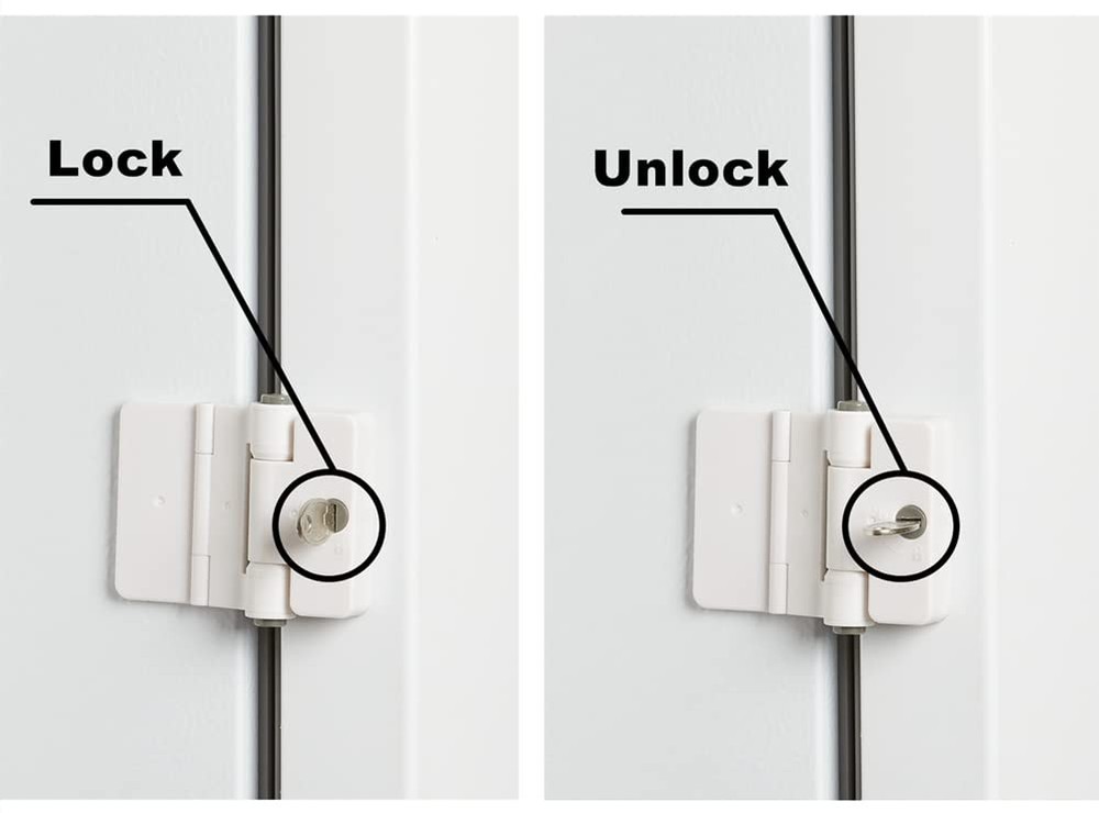 1 Pack Refrigerator Door Locks Double Button Adhesive Fridge Lock with 1