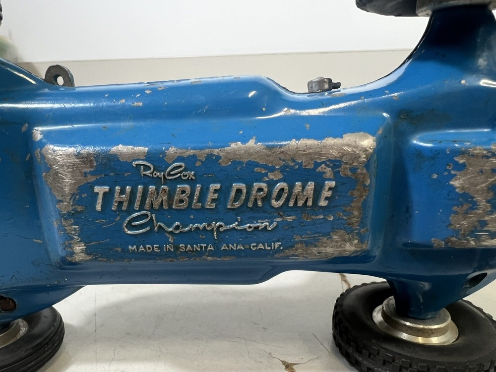Vintage Ray Cox Thimble Drome Champion Tether Car Blue #20 No Engine