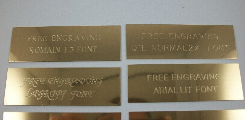 Custom Engraved 2" x 3/4" Brass Plate
