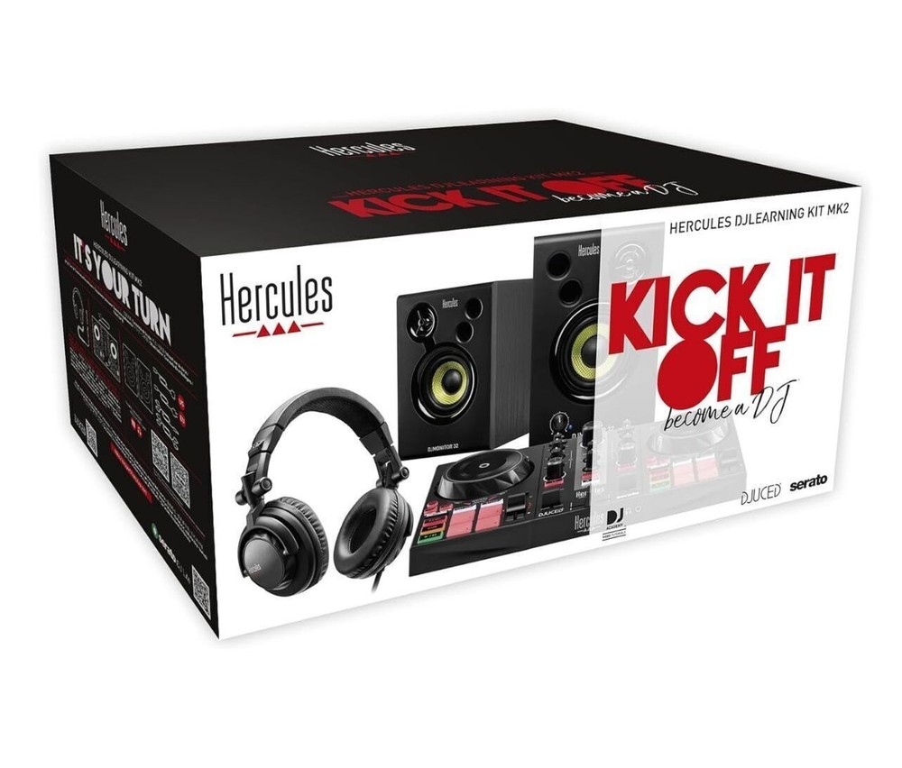 Hercules DJ Learning Kit MK2 All-in-One Kit, Software and Tutorials Included