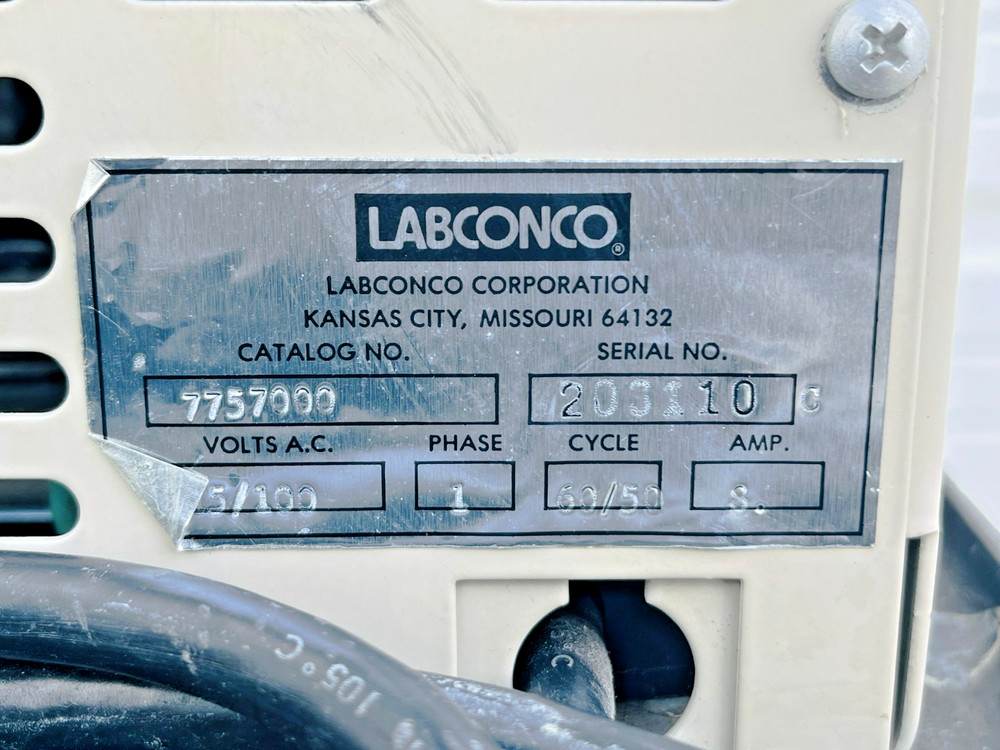 Labconco Tabletop Shell Freezer Model 7757000 115V 50/60Hz Power Tested