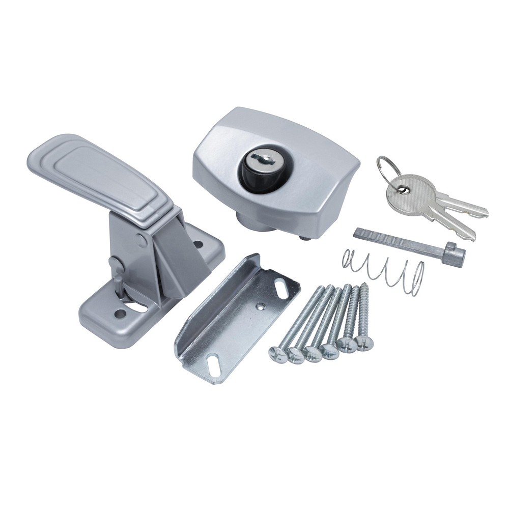 Global Link Keyed Door Lock for Pop-Up Campers, Aluminum