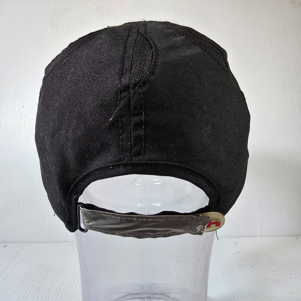 Hind Featherlight Runners Hat Cap Strapback Black Adjustable 6 Panel Breathable