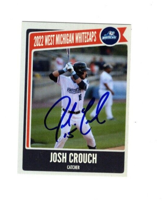 Josh Crouch signed autographed 2022 West Michigan Whitecaps custom card e