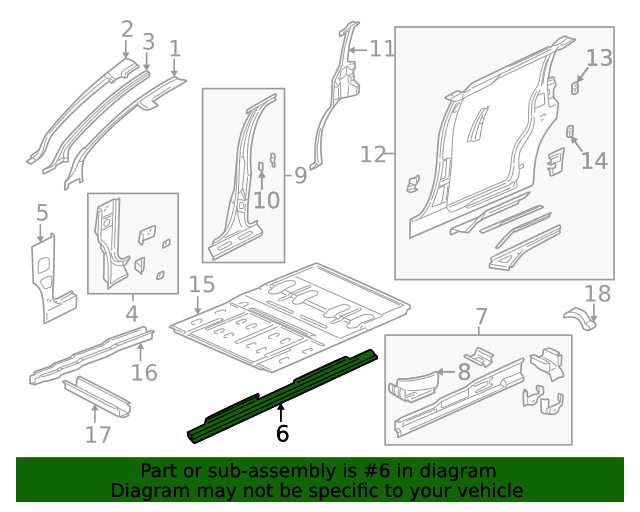 Genuine GM Rocker Panel 10242707