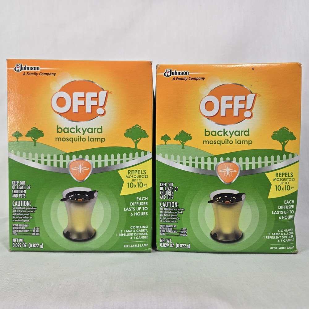 OFF! Backyard Mosquito Lamp Repellent 10x10 Ft Refillable 6 Hr Diffuser 2Pk