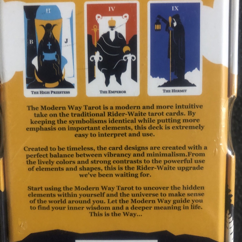 The Modern Way 78 Card Tarot Card Deck with Guidebook.