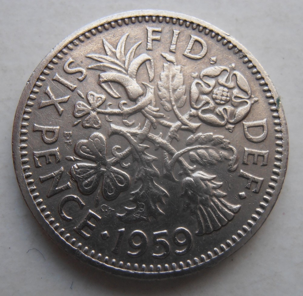 1959 SIXPENCE