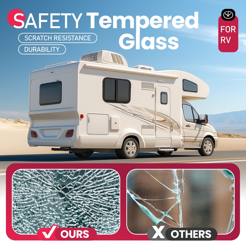 24" W X 20" H RV Window Horizontal Slide W/ Trim Ring For RV Cargo Trailer