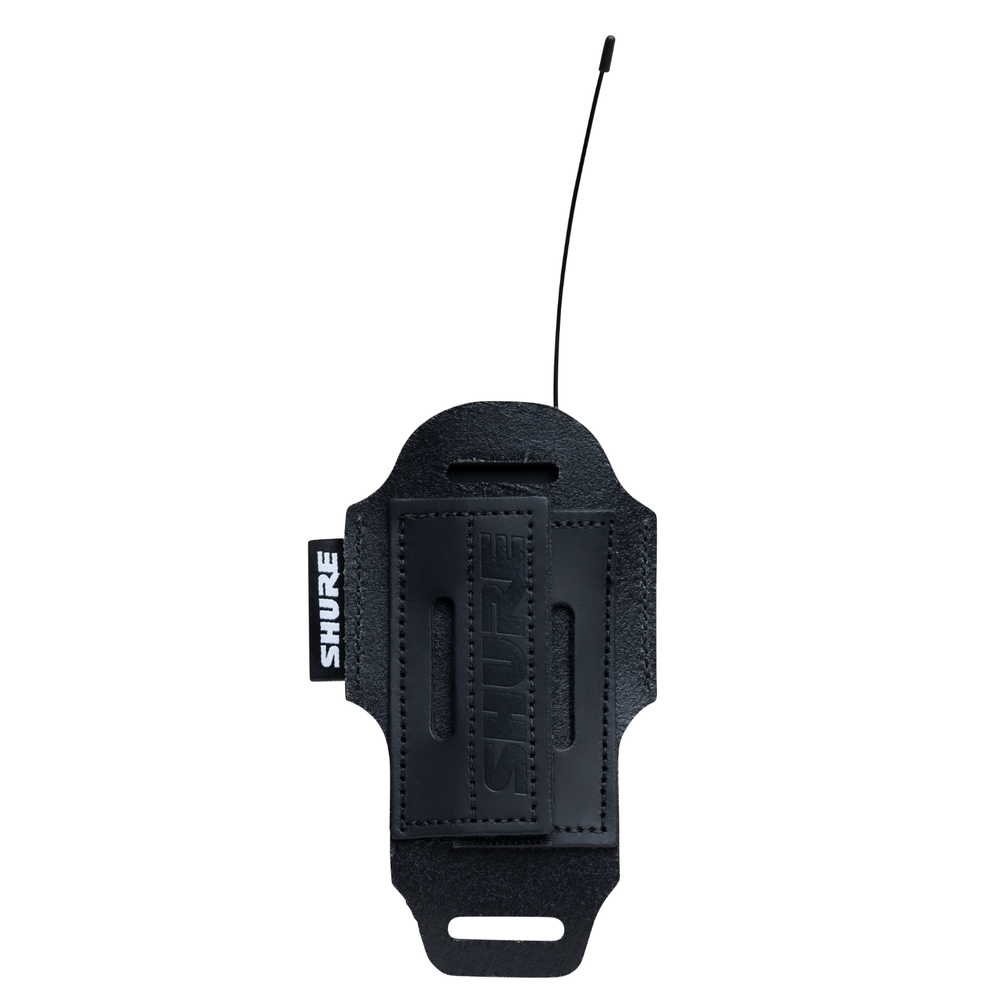 Shure by Gator Premium Black Leather Wireless Bodypack Transmitter Pouch