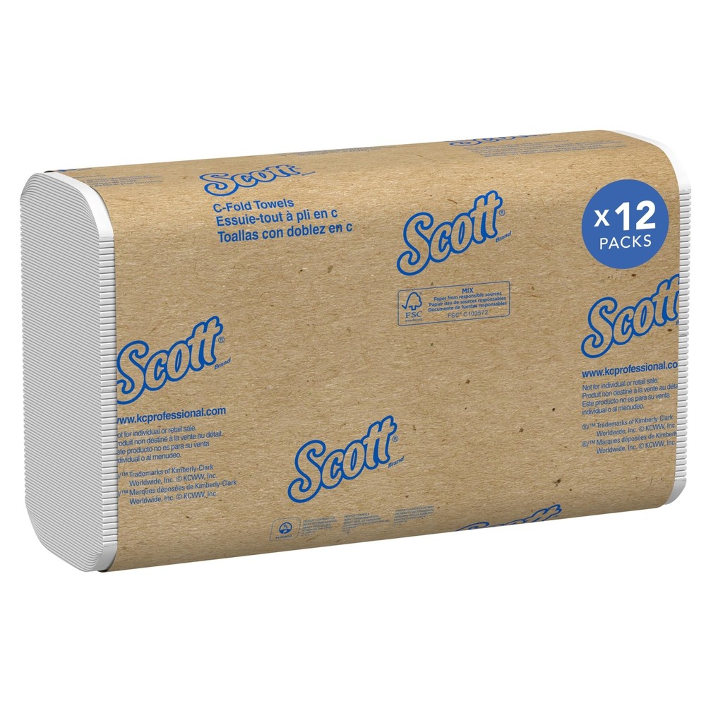 Scott Professional Essential C-Fold Folded Paper Towels, Bulk (01510), Fast-D...