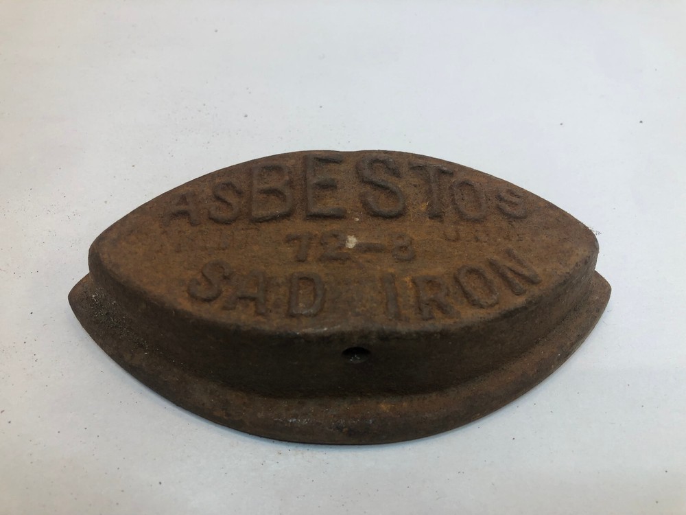 Antique Primitive Vintage Cast Iron Asbestos Sad Iron No Handle Primitive