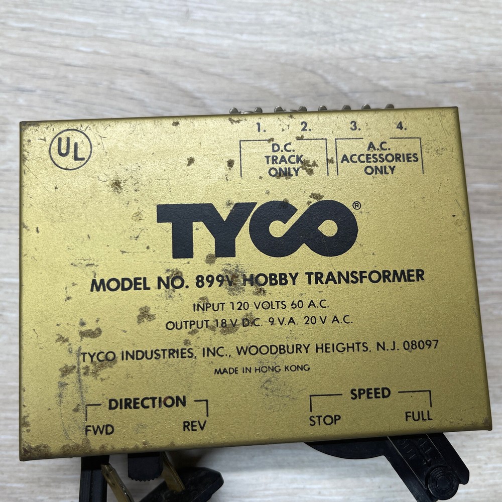 Tyco Train Power Pack Transformer Model 899V Untested