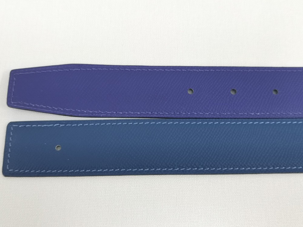 32mm Belt Reversible Leather Customized Replacement Belt Navy Epsom/Jean Blue