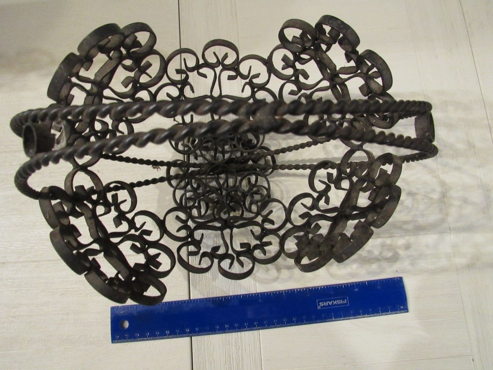 Vintage Metal Basket with Handle