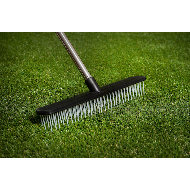 SYNLawn 14.5-in Nylon Multi-surface Angle Artificial grass rake Broom