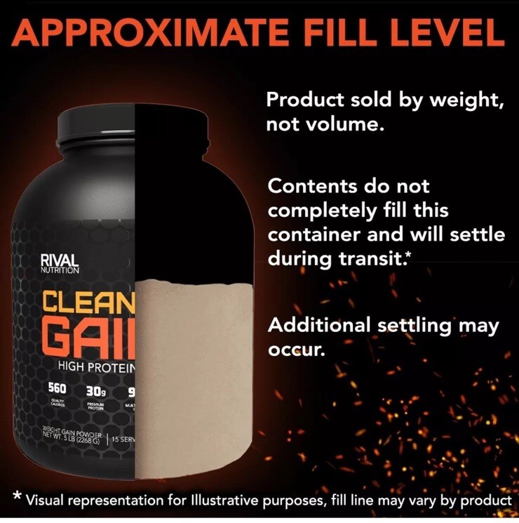 Rivalus Clean Gainer - Chocolate Fudge, 5lbs