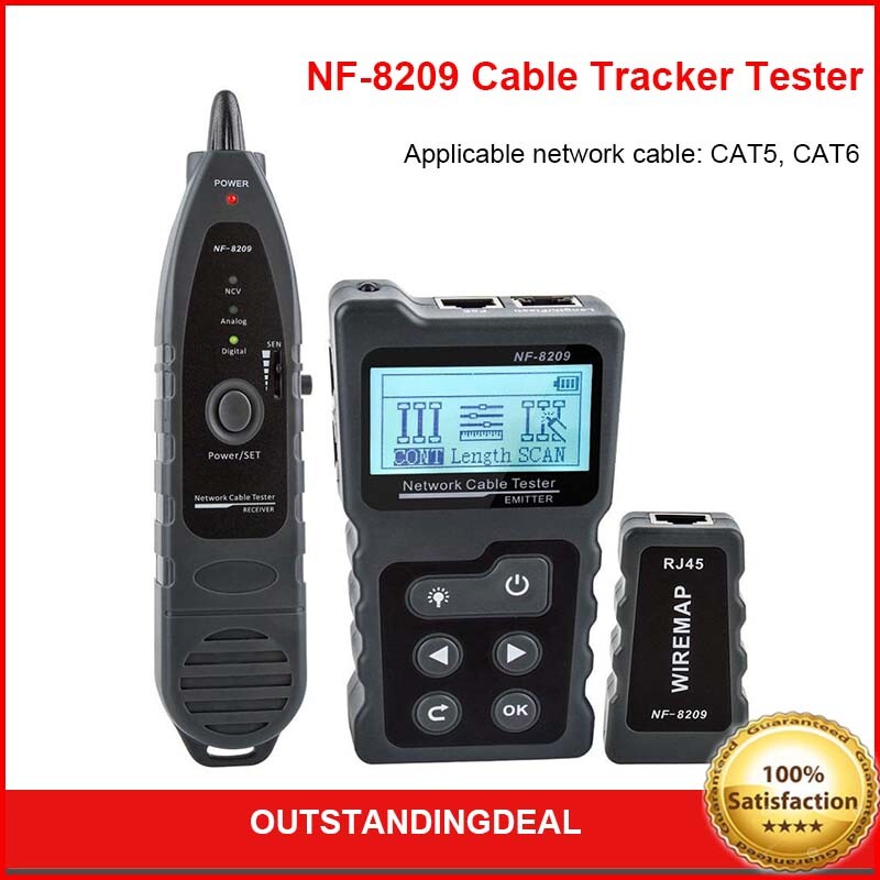 NF-8209 Cable Tracker Tester Network Cable Tester Tool Set For Testing CAT5 CAT6