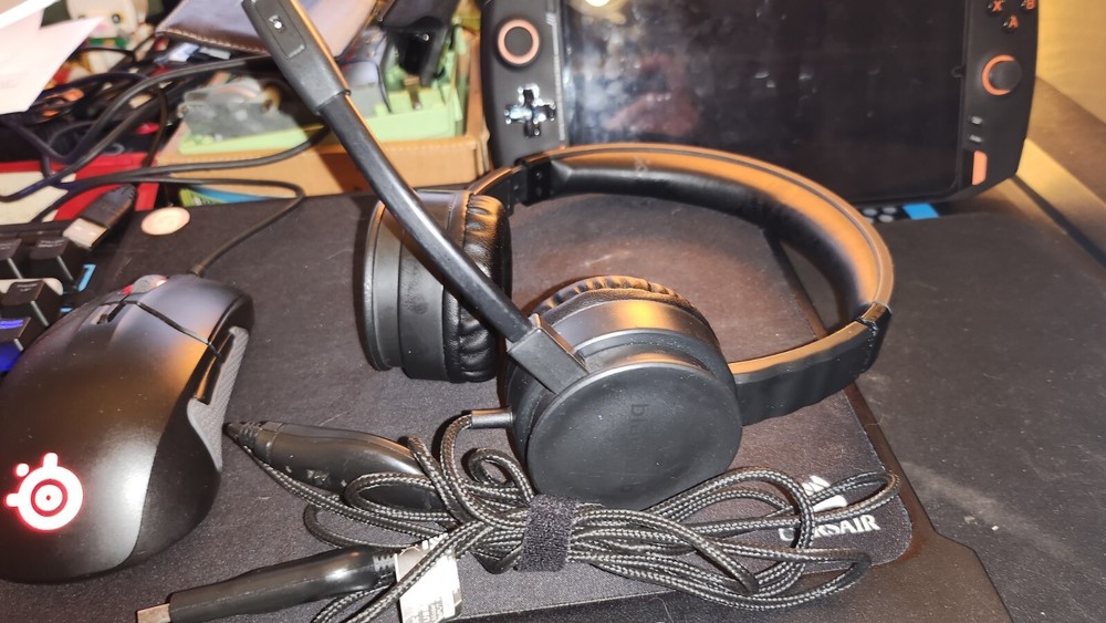 Blackweb On Ear USB Headset And Microphone Computer PC Gaming Headset