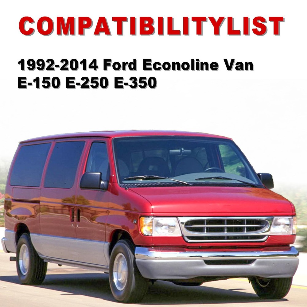 Rear Step Bumper Assembly Compatible with 1992-2014 Ford Econoline Van E-150