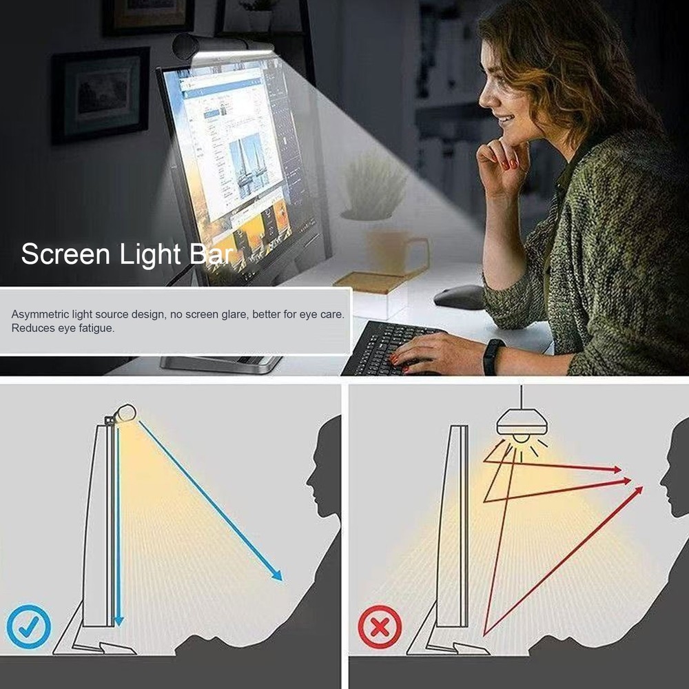 Anti Computer Screen Lamp Enhancing Work Efficiency For Prolonged Computer