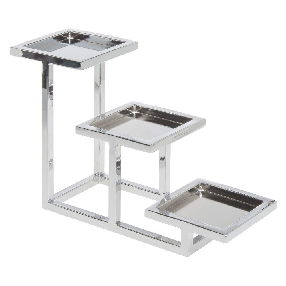 HUBERT 3-Tier Chrome Condiment Holder for 5" Cubes