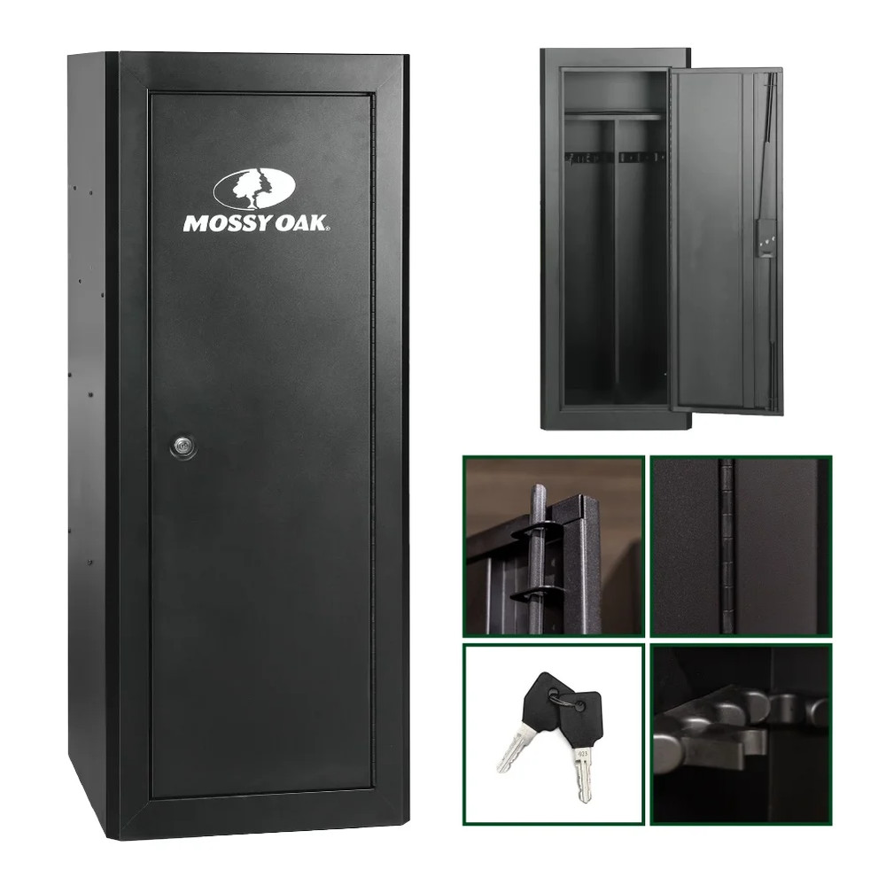 18-Gun Key Lock Security Cabinet, Black