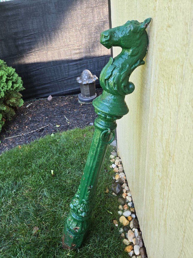 antique JW Fiske Hitching Post