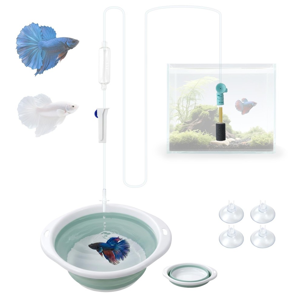 Drip Acclimation Kit with Foldable Fish Acclimation Box, Hose System for Safe...