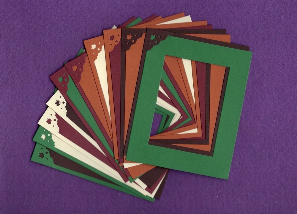 Fall Frames scrapbooking paper piecing  scrapbook cards