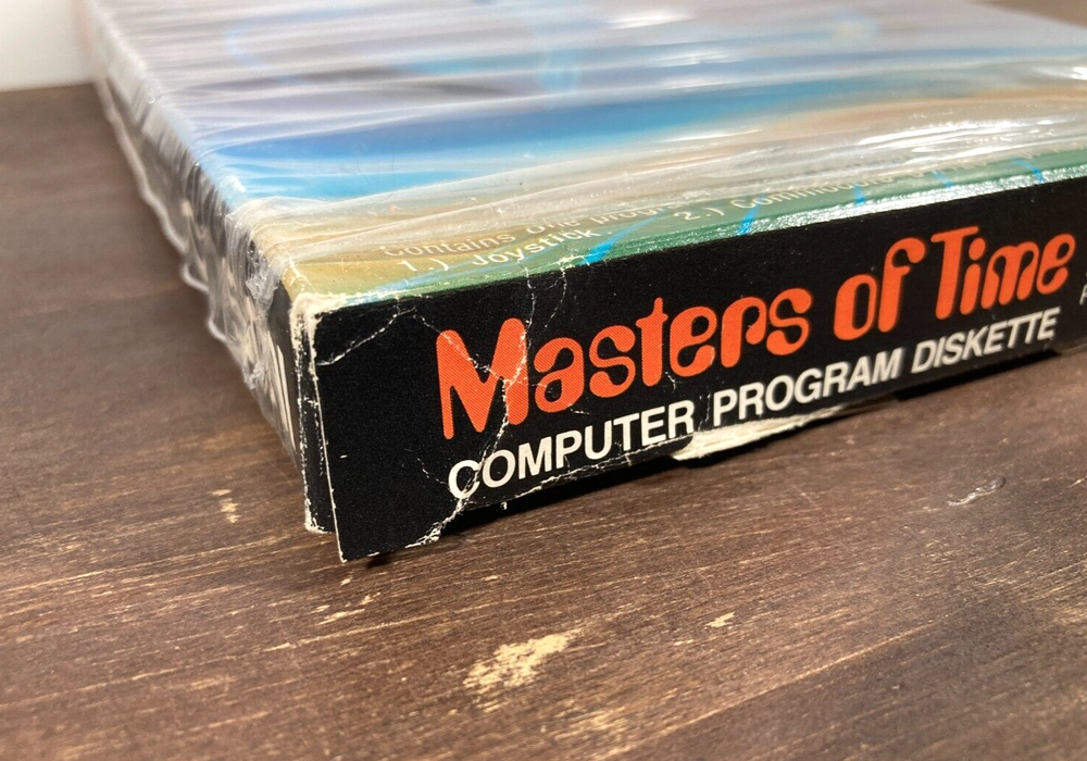 MASTERS OF TIME By Cosmi BOX & MANUAL ONLY Atari Commodore 64/128 Computer Game