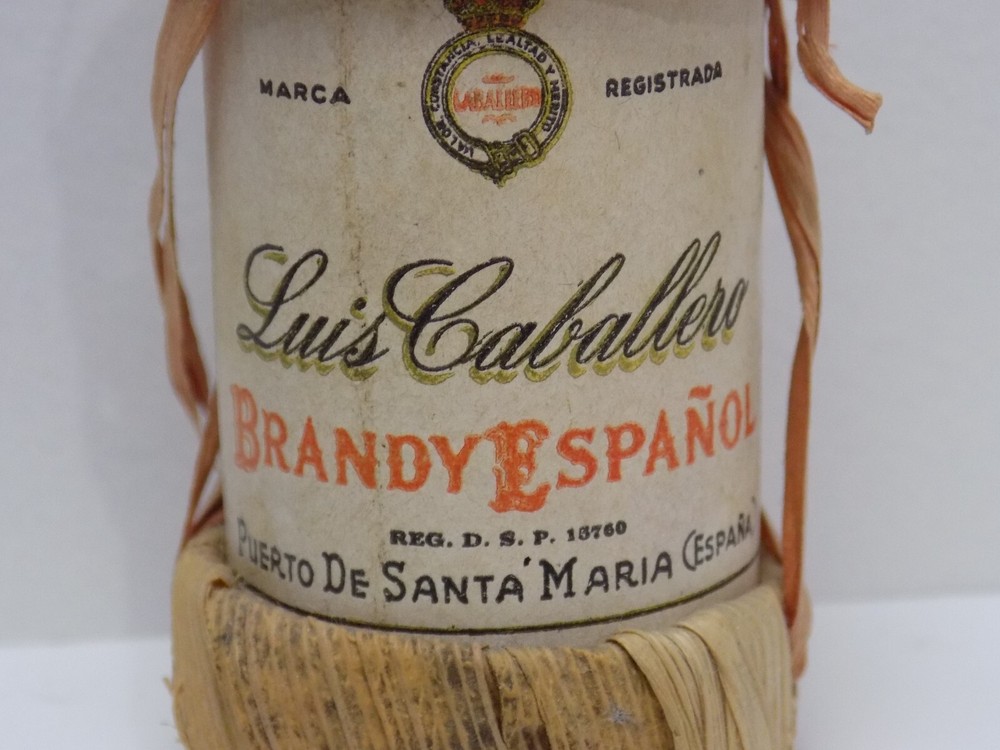 VINTAGE LUIS CABALLERO BRANDY - EMPTY MINATURE BOTTLE