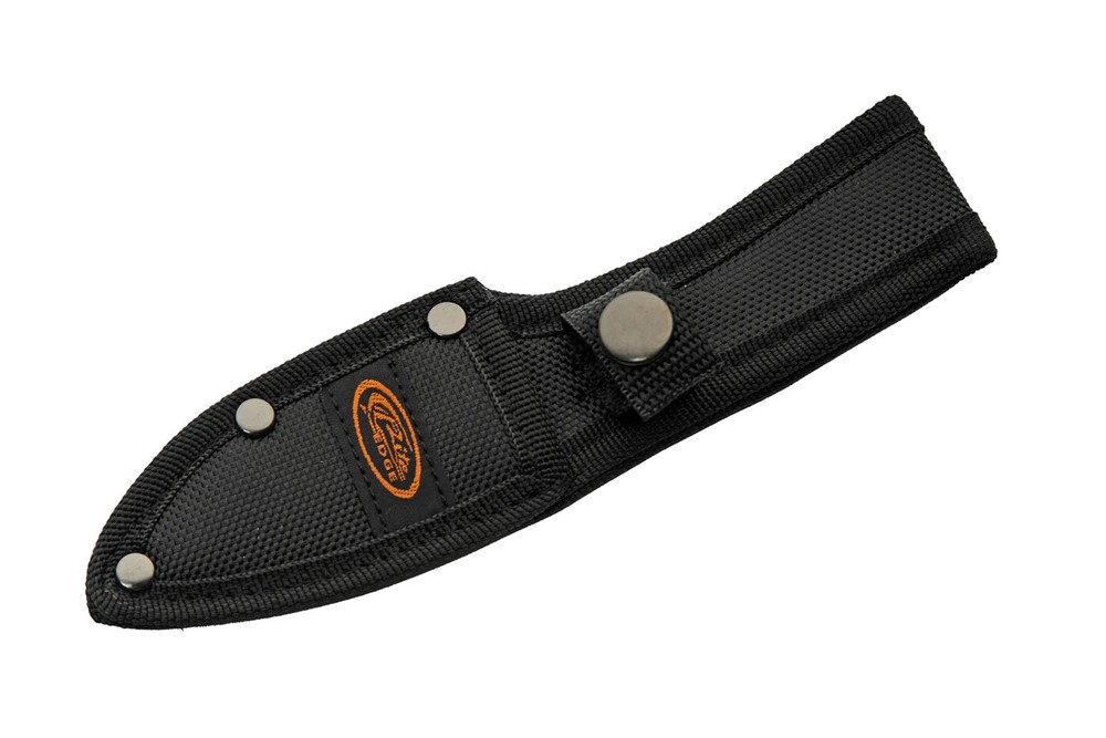 Fixed Blade Hunting Skinner Gut Hook Knife Black Turquoise Handle w/ Sheath