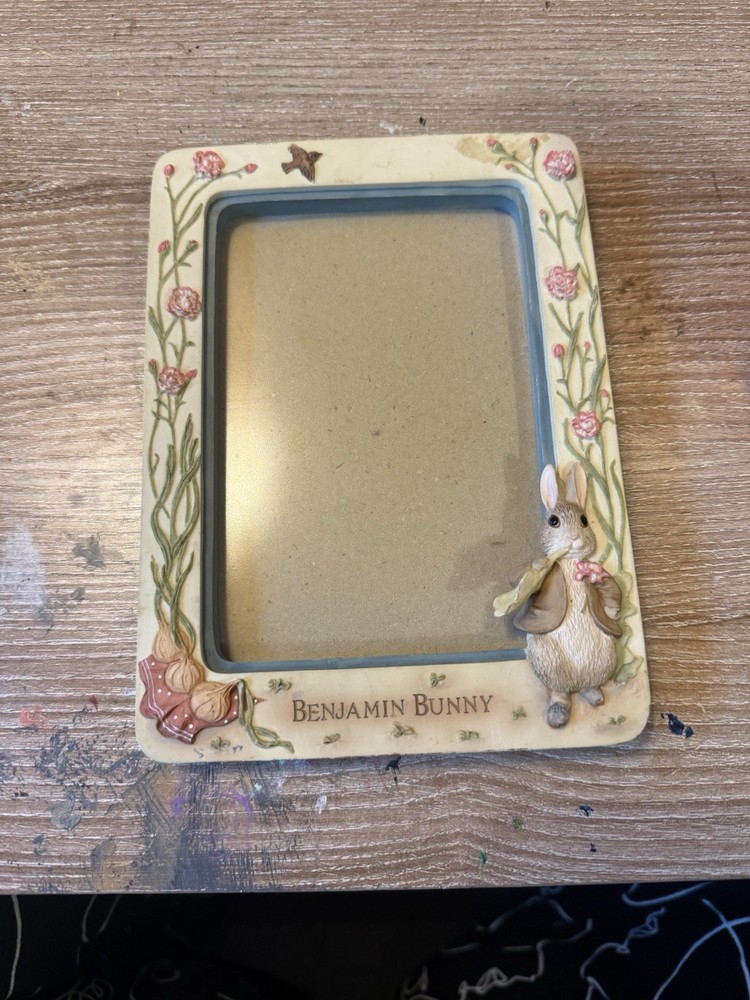 Vintage Benjamin Bunny Ceramic Photo Frame- 80s