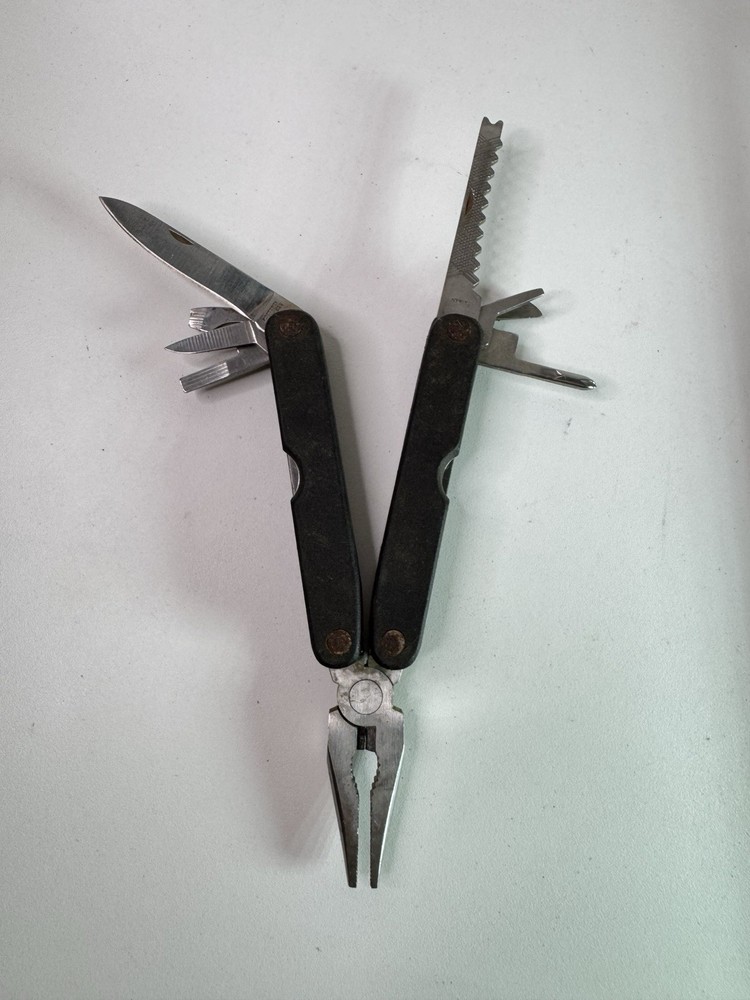 Vintage Mini Multi Tool Pliers Knife Saw 6” Open