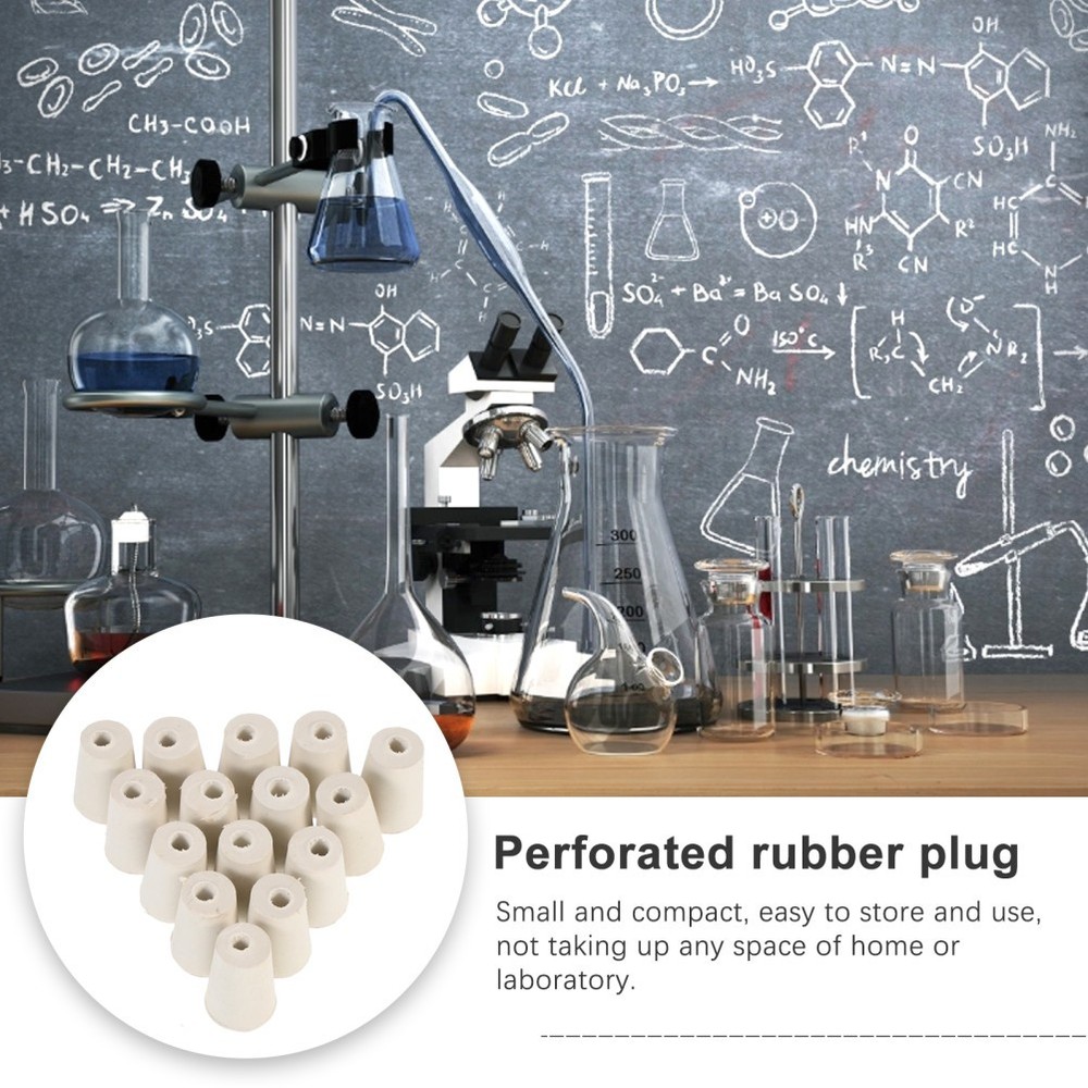 15 Pcs Rubber Stops Plug Stopper Bottle Bung Laboratory Sealing Tools