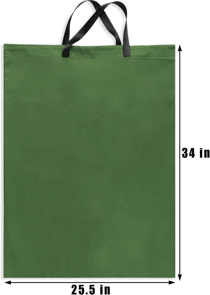 Extra Large Canvas Laundry Bags with Handles & Drawstring Closure, Heavy Duty Te