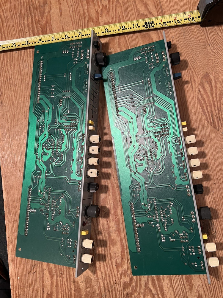 pair vintage 1982-83 Neotek Series I submaster fold-back console strips modules