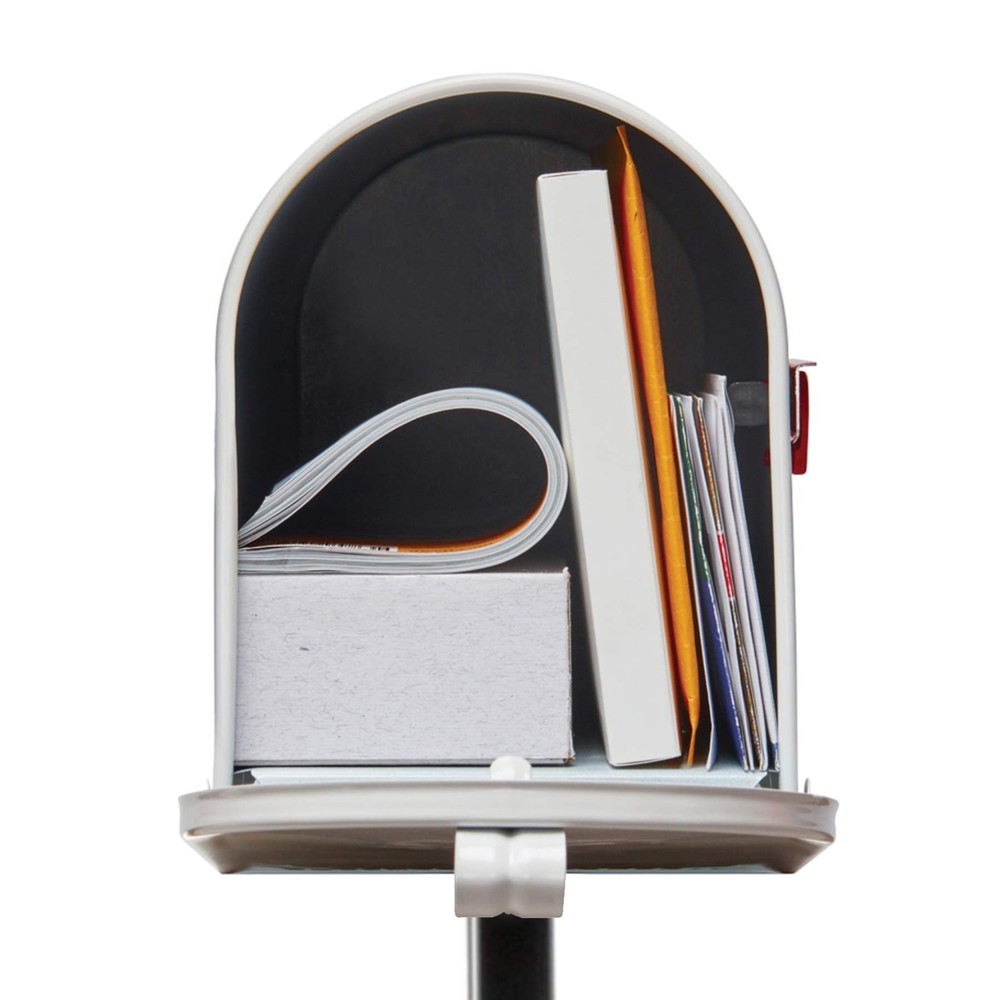 S Mailbox To Go Galvanized Steel Mailbox And Post Kit Mc110wec White Medium Capa