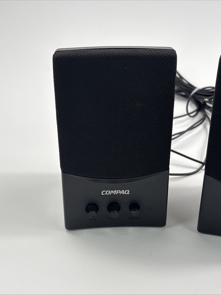 Compaq FLC Presario Computer Speaker System Wired Black