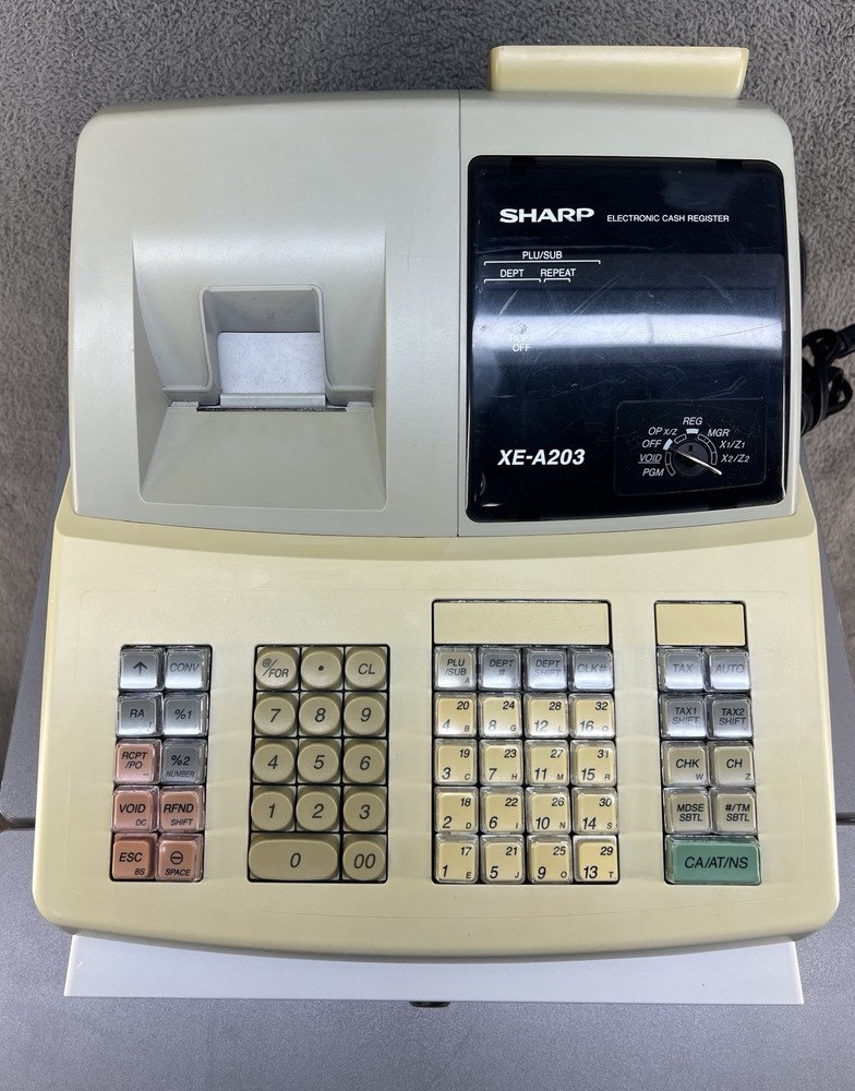 Sharp XE-A203 Cash Register With Keys Tested And Working