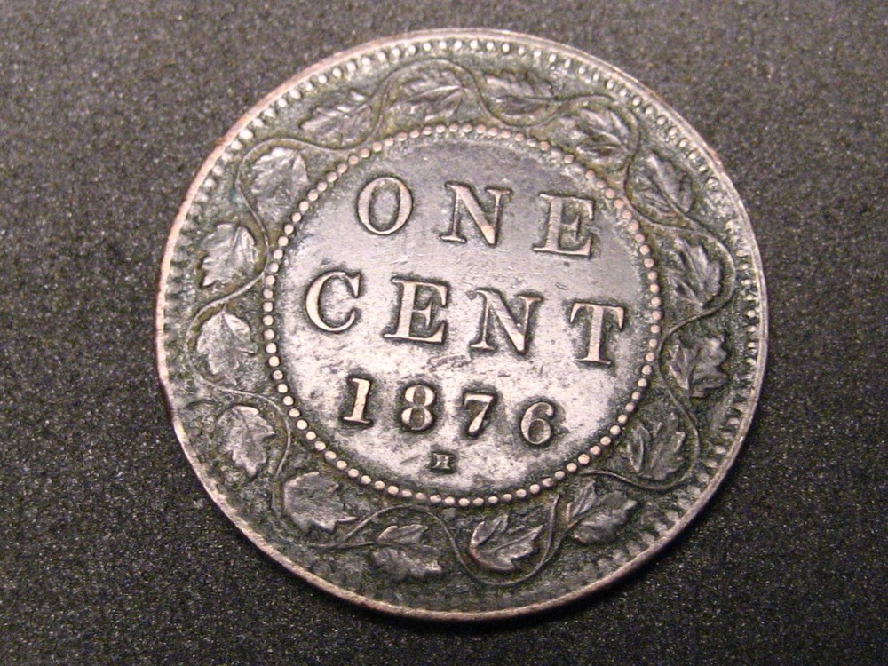 1876-H Canadian Large Cent