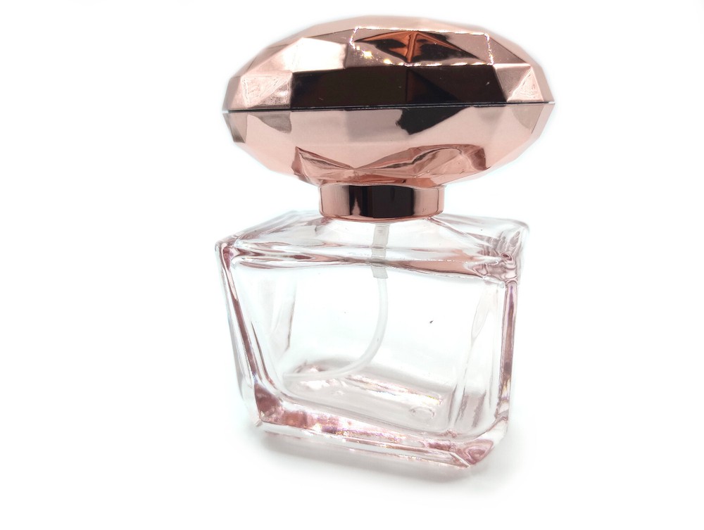 30ml Empty Glass Perfume Bottle - Reflective Oval Cap