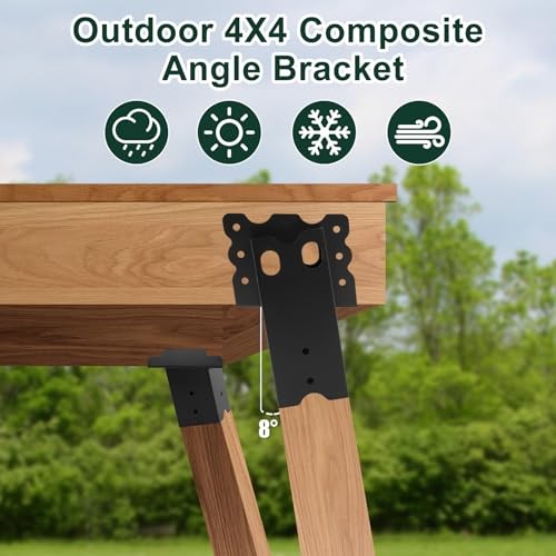 Deer Stand Brackets 4pcs,Outdoor 4"x 4" Compound Angle Bracket,Multi-Use