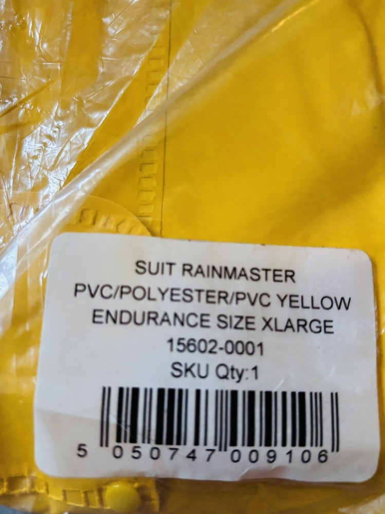 Endurance Rainmaster Two-piece Suit ,Yellow, XL