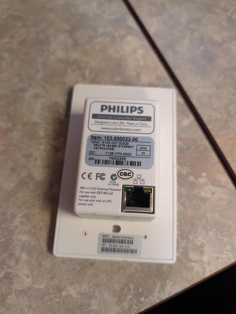 103-000023-00 Philips Ethernet Controller Keypad
