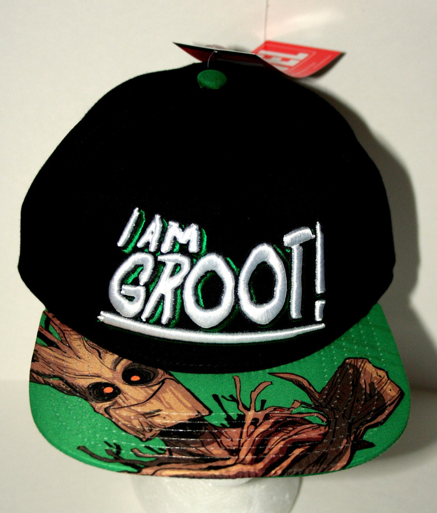 Marvel Comics I Am Groot GOTG Baseball Trucker Cap Hat New Snapback OSFM