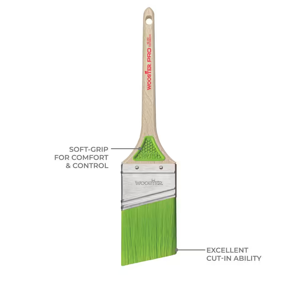 2-1/2 In. Griptech Polyester Thin Angle Sash Brush