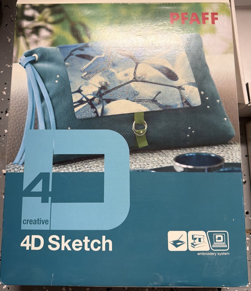 PFAFF 4D SKETCH CREATIVE EMBROIDERY SYSTEM SOFTWARE OPEN BOX