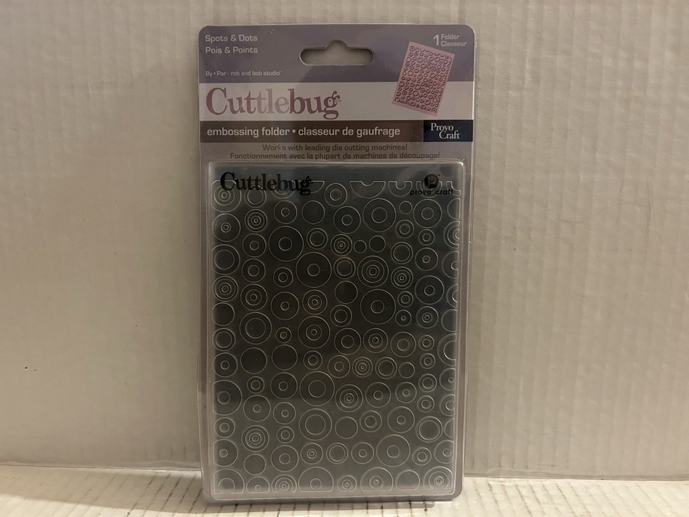 Provo Craft Cuttlebug Spots & Dots (1 embossing Folder) + Argyle (1 Folder)